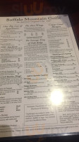 Buffalo Mountain Grill menu