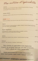 Anaita menu