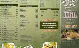 Restaurant Athen menu