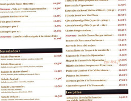 La Table D' Arc menu