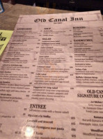 Old Canal Inn menu