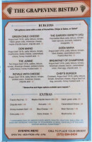 Grapevine Bistro menu