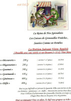 Le Refuge de l'Ermite menu