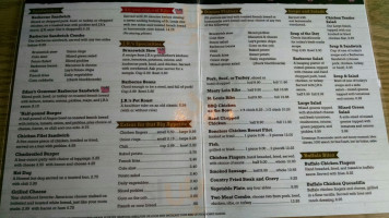 J.r. 's Loghouse menu