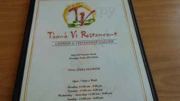 Thanh Vi menu