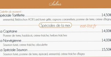 Crêperie Chez Maxence menu