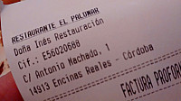 El Palomar menu