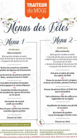 Au Relais du Moge menu