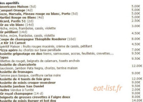 Le 16 Carnot menu