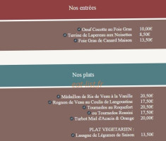 La Chaumine menu