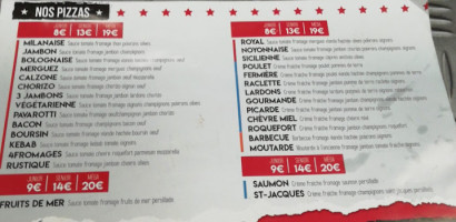 Le Milano menu