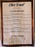 Chez Paul menu