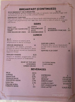 Handy Creek Bakery menu