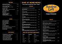 Squires Loft Noosa menu