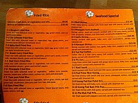 Padthai Thai Restaurant menu