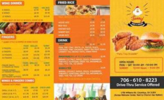 Sunny Wings Burgers menu