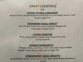 Dr. Coburn's Tonic menu