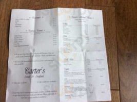 Carter's Steak Seafood menu