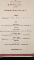 L'Etape des Gourmets menu