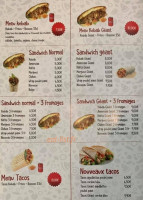 Sultane Kebab menu