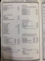 Athenian Cafe menu