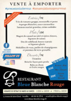 Bleue Blanche Rouge menu