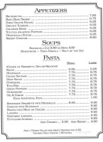 Yanuzzi's menu