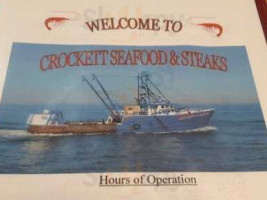 Crockett Seafood And Steak menu