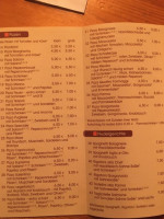 Schwanenkeller menu