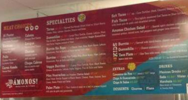 Amonos Mexican Kitchen menu