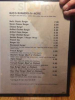 Bud's Saloon And Steakhouse menu