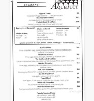 Cafe Aqueduct menu