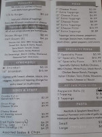 Angelo's Pizza menu