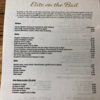Elite On The Bail menu