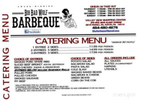 Big Bad Wolf Barbeque Bbq menu