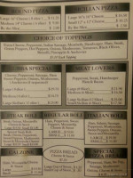 Gubba's menu