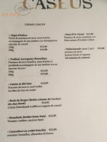 Caseus menu