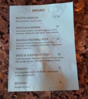 Camille's Wood Fired Pizza menu