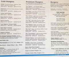 Valley Meat Deli menu