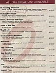 Oz Fuss Cafe menu