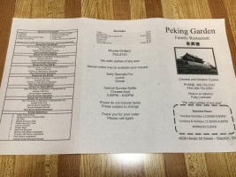 Peking Garden Family Restaurant menu