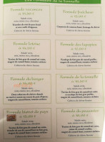 La Tonnelle menu