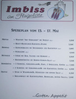 Imbiss Am Flugplatz menu