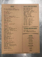 Madricks Tavern menu