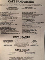 Aiello's Cafe Incorporated menu