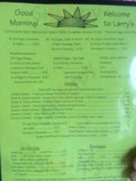 Larry's Px menu
