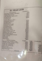 El Viejo León menu