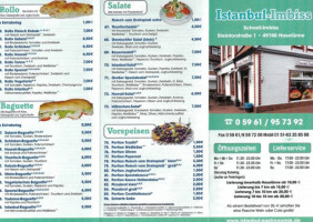 Imbiss Istanbul menu