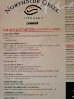 Northside Grill Hanaei menu