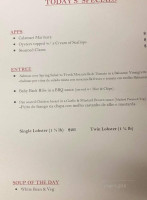 Mediterranean Chateau menu